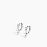 Drop Pear Huggies Silver