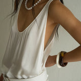 White Bead Necklace