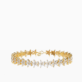 Flower Tennis Bracelet Gold
