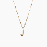 Plain Letter Necklace Gold