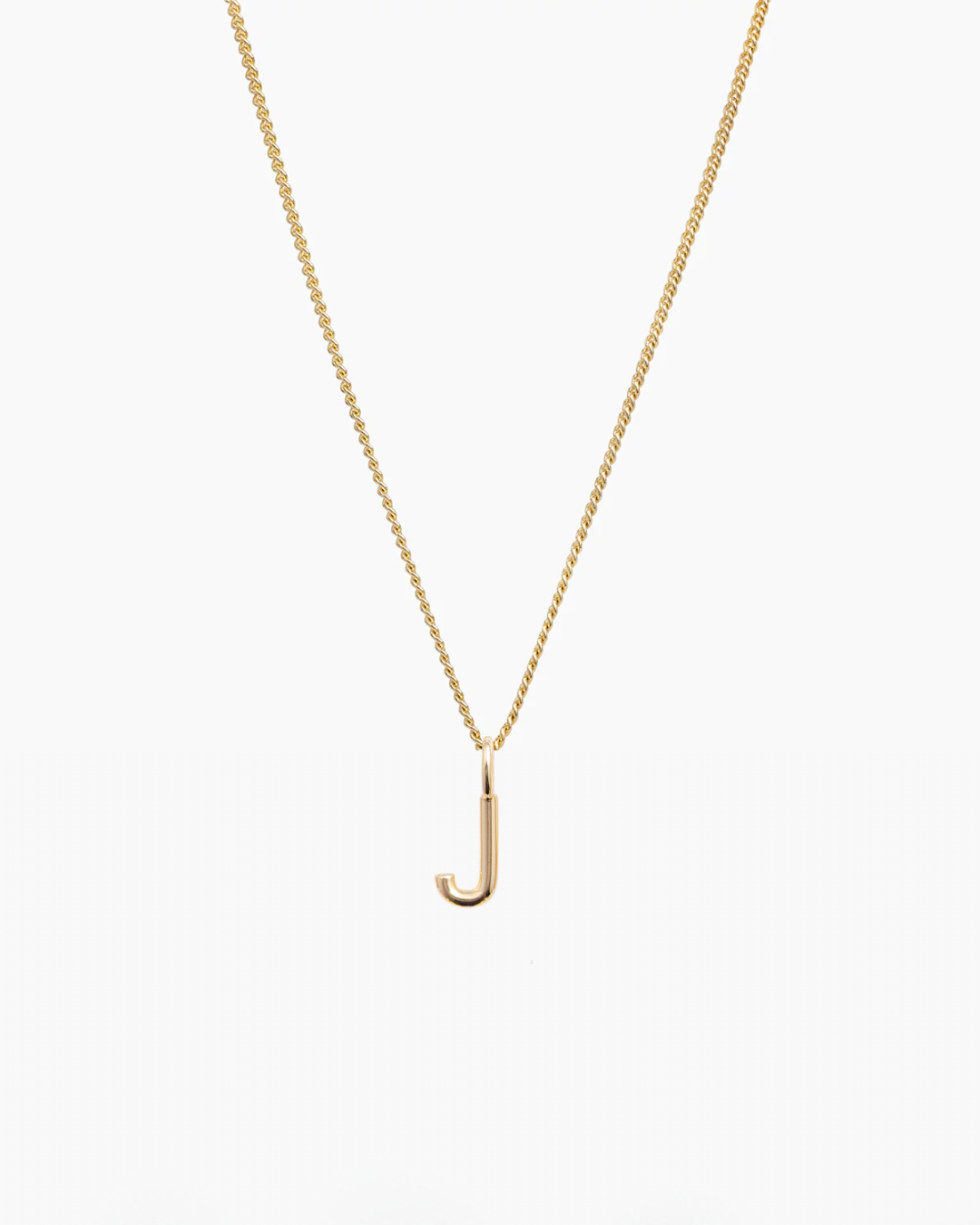 Letter Charm Necklace Gold