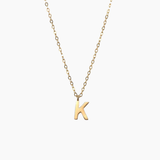 Plain Letter Necklace Gold