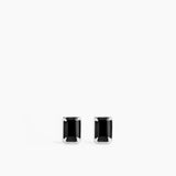 Black Studs Silver