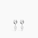 Double Pear Earring Silver