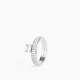 Double Sopra Pavé Ring Silver