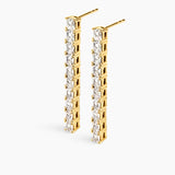 Emerald Cut Earrings Gold