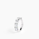 Half Emerald Ring Silver