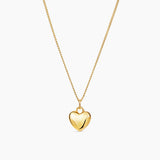 Heart Charm Necklace Gold