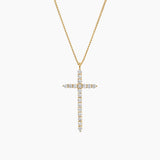 Large Cross Necklace - Gold