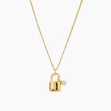 Lock Necklace Gold
