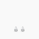 Pear Studs Medium Silver