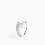 Pen Pavé Ring Silver