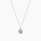 Rose Necklace Silver