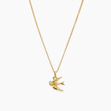 Swallow Necklace Gold