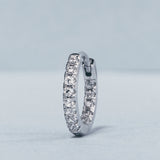 Stone Huggie Silver