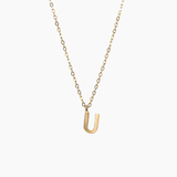 Plain Letter Necklace Gold