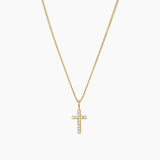 Cross Charm Necklace Gold