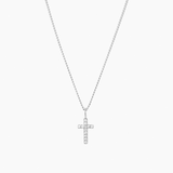 Cross Charm Necklace Silver