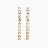 Emerald Cut Earrings Gold