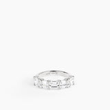 Half Emerald Ring Silver
