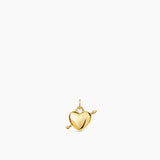 Heart Arrow Charm Gold
