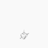 Heart Arrow Charm Silver
