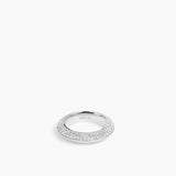 Rivetto Half Pavè Ring Large Silver