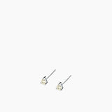 Pear Studs Ivory Silver