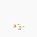 Pear Studs Medium Gold