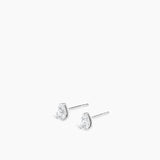 Pear Studs Medium Silver