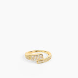 Pen Pavé Ring Gold