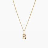 Letter Charm Necklace Gold