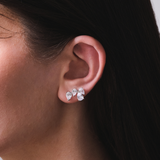 Doppio Pera Studs Silver