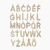 Stone Letter Necklace Gold