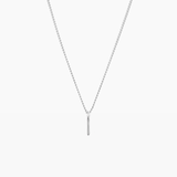Letter Charm Necklace Silver