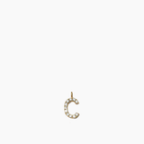 Stone Letter Charm Gold