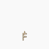 Stone Letter Charm Gold