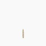 Stone Letter Charm Gold