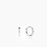 Plain Huggie Hoops Silver