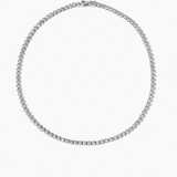 Bezel Necklace Silver
