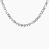 Bezel Necklace Silver