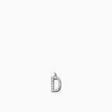Stone Letter Charm Silver