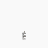 Stone Letter Charm Silver