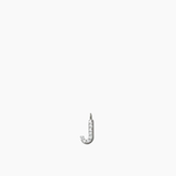 Stone Letter Charm Silver