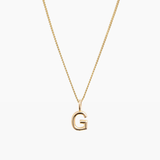 Letter Charm Necklace Gold