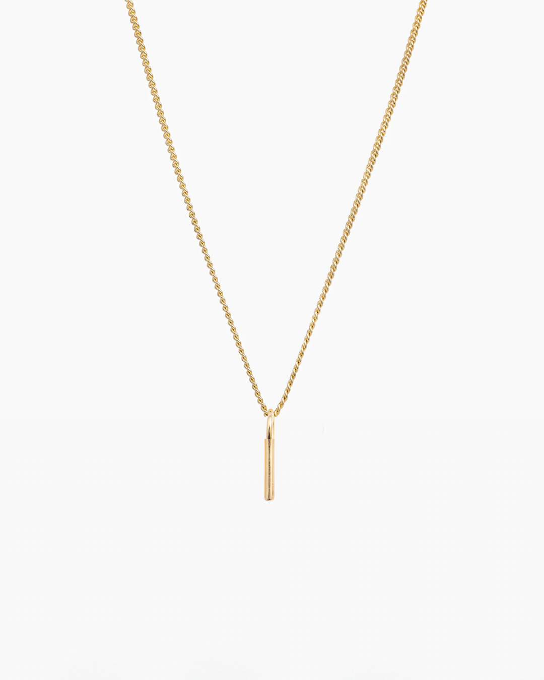 Letter Charm Necklace Gold