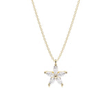 Flower Pendant Necklace Gold