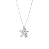 Flower Pendant Necklace Silver