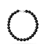 Large Black Bead Necklace