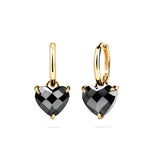 Black Heart Huggies Gold